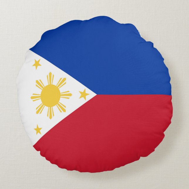 Philippines flag round pillow (Back)