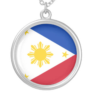 Philippines Flag Silver Plated Necklace