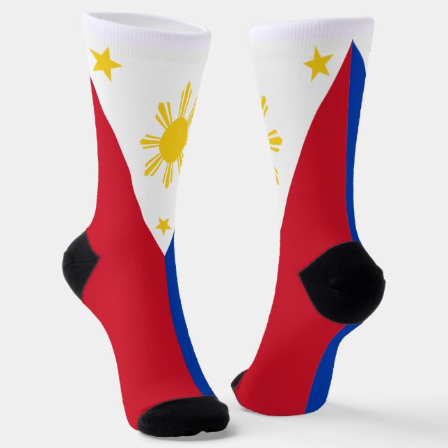 Philippines Flag Socks (Angled)