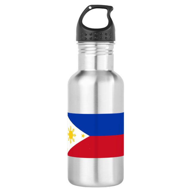 Philippines Flag Stainless Steel Water Bottle (Front)