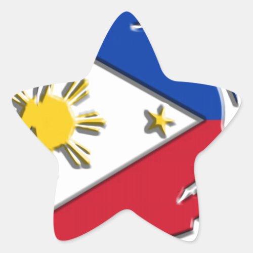 Philippines FLag Star Sticker