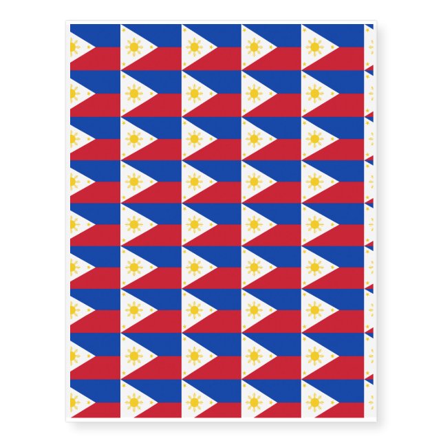 Philippines Flag Temporary Tattoos (Front)