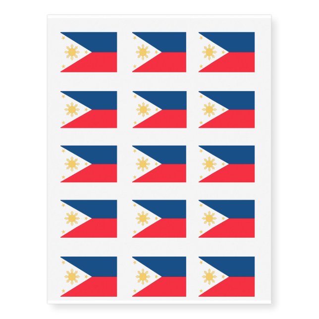 Philippines Flag Temporary Tattoos (Front)