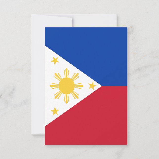 Philippines flag thank you card (Front)