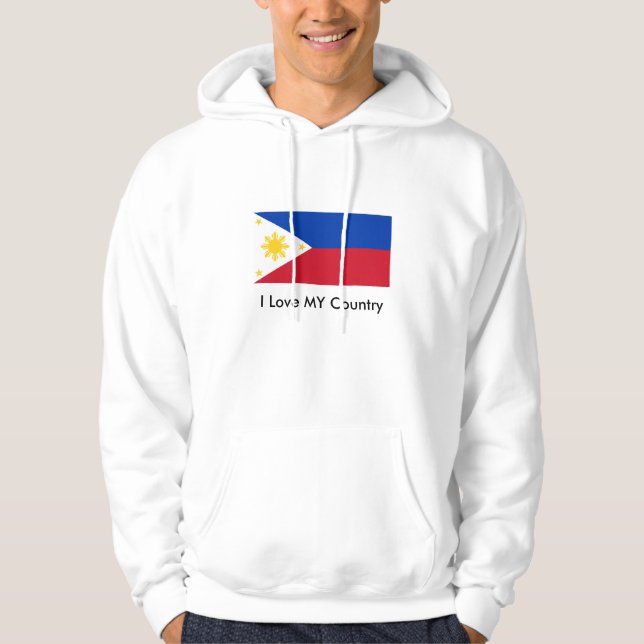 Philippines Flag The MUSEUM Zazzle I Love MY Hoodie (Front)