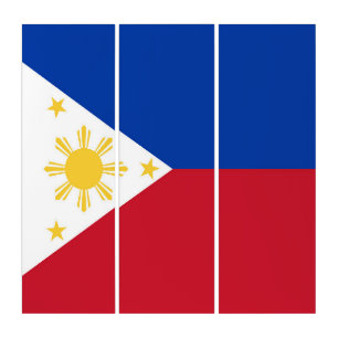 Philippines flag triptych