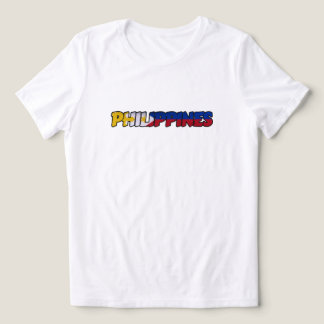 Philippines Flag Typography T-Shirt Tri-Blend Shirt