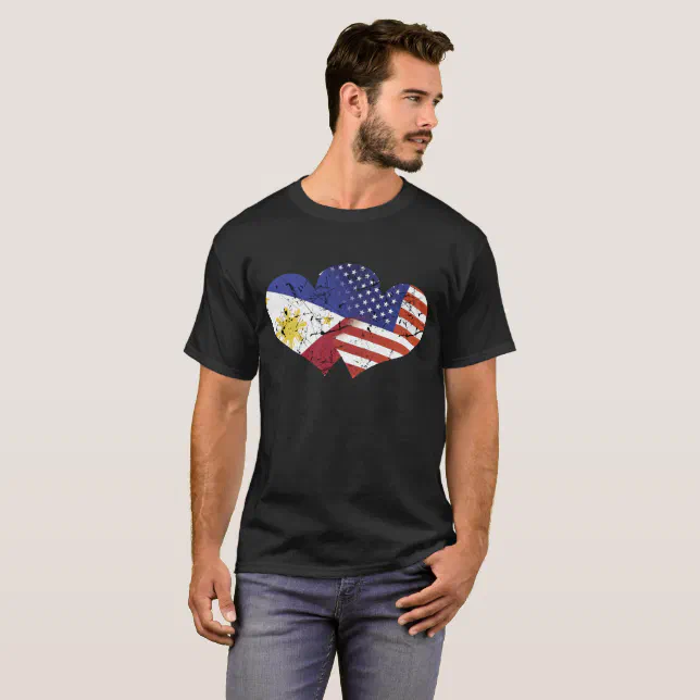 Philippines Flag USA Flag Filipino Independence T-Shirt | Zazzle