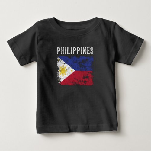 Philippines Flag Vintage _ Filipino Flag Baby T_Shirt