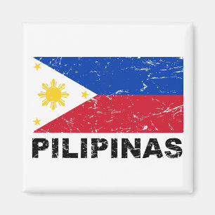 Philippines Flag Vintage Magnet