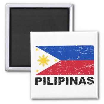 Philippines Flag Vintage Magnet by allworldtees at Zazzle