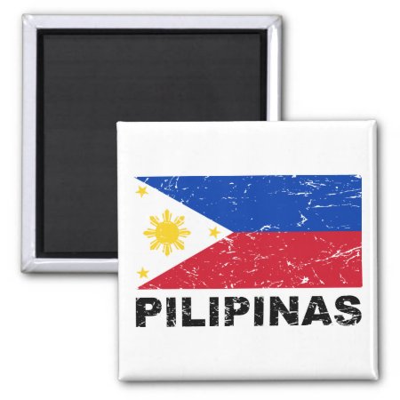 Philippines Flag Vintage Magnet