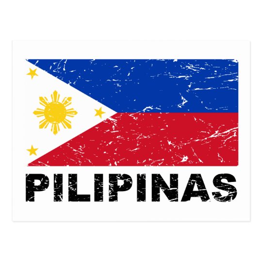 Philippines Flag Vintage Postcard | Zazzle.com