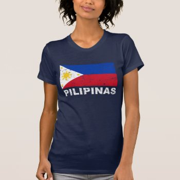 Philippines Flag Vintage T-shirt by allworldtees at Zazzle