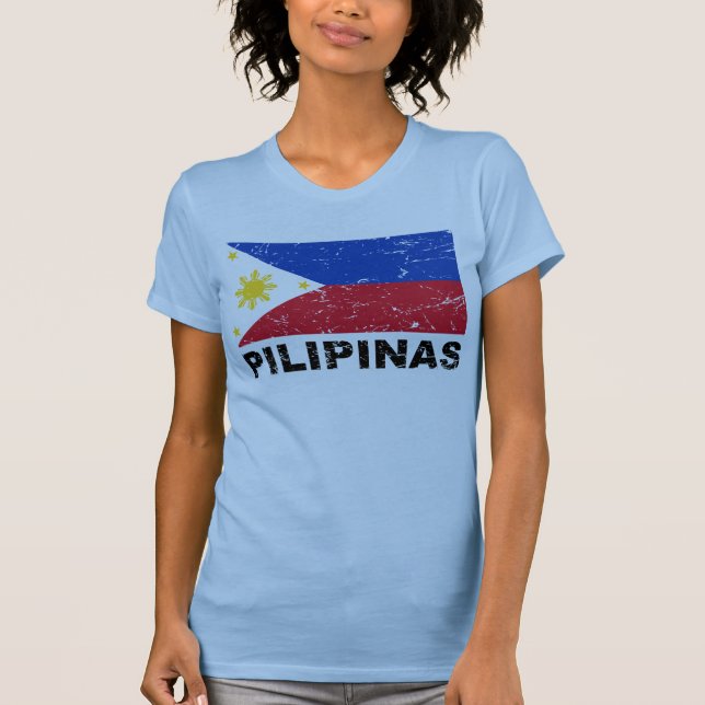 Philippines Flag Vintage T-Shirt (Front)