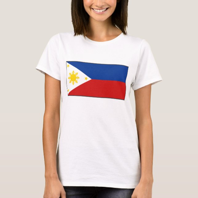 Philippines Flag x Map T-Shirt (Front)
