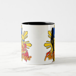 Philippines Girl Design Two-Tone Coffee Mug