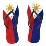 Philippines Glitter Flag Flip Flops at Zazzle