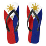 Philippines Glitter Flag, Wide Straps Flip Flops at Zazzle