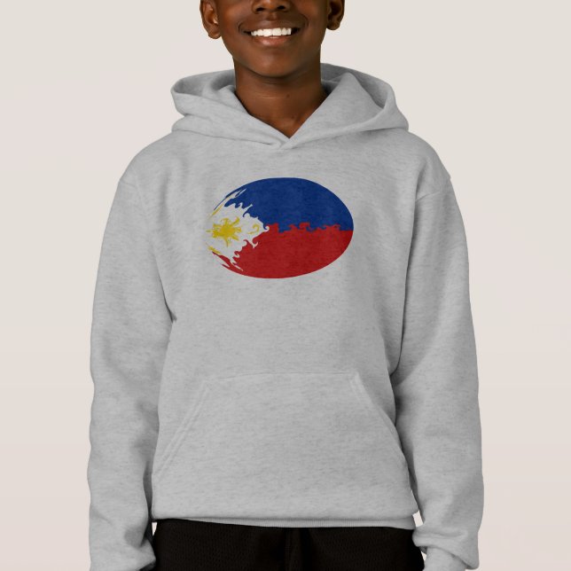 Philippines Gnarly Flag T-Shirt Hoodie (Front)