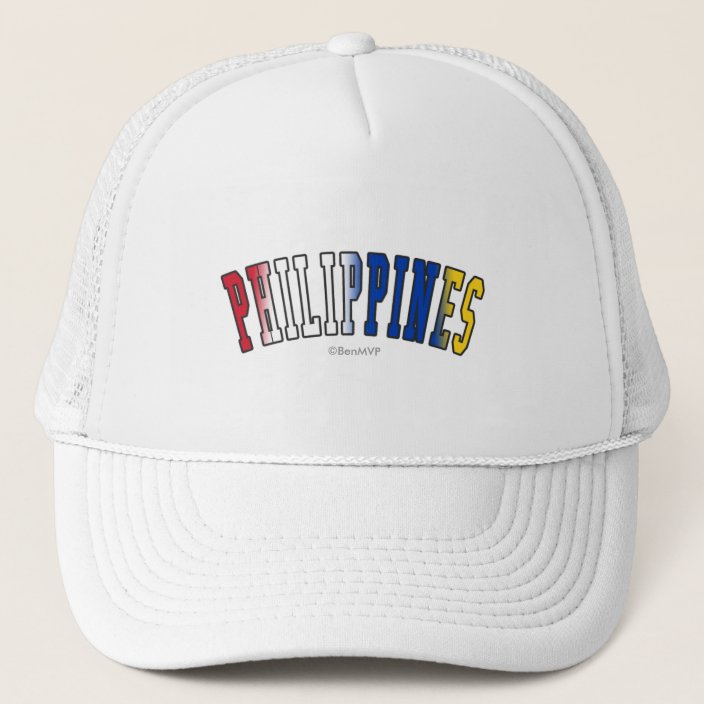 Philippines in National Flag Colors Hat