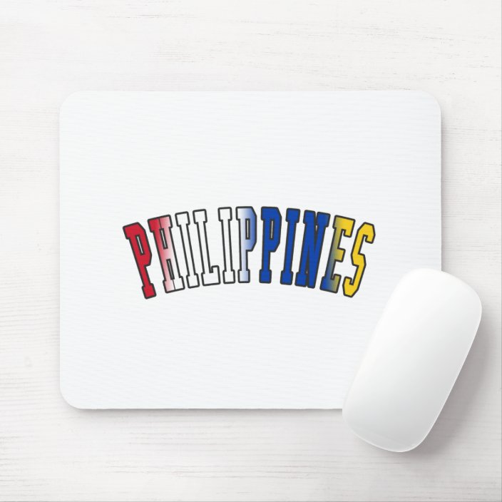 Philippines in National Flag Colors Mouse Pad