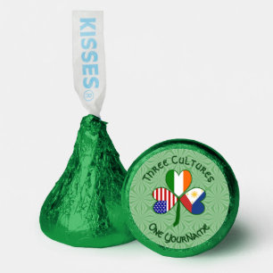 Philippines Ireland USA Shamrock Flag Personalized Hershey®'s Kisses®