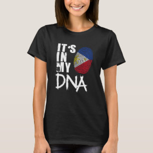 Philippines It's In My Dna Funny Filipino Flag T-Shirt
