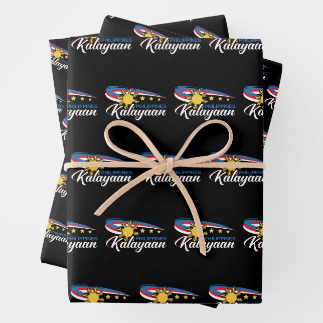 Philippines Kalayaan Independence Holiday Wrapping Paper Sheets (In situ)