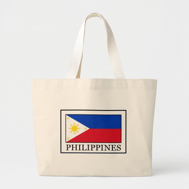 Philippines Large Tote Bag (Front)