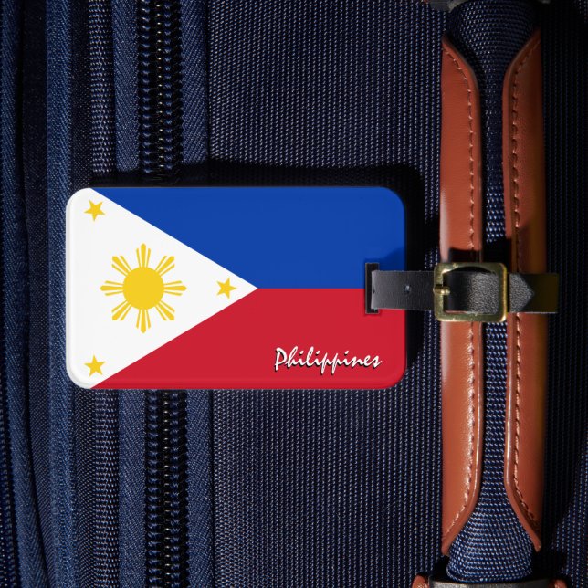 Philippines Luggage Tags, patriots Philippine Flag Tag (Front Insitu 4)