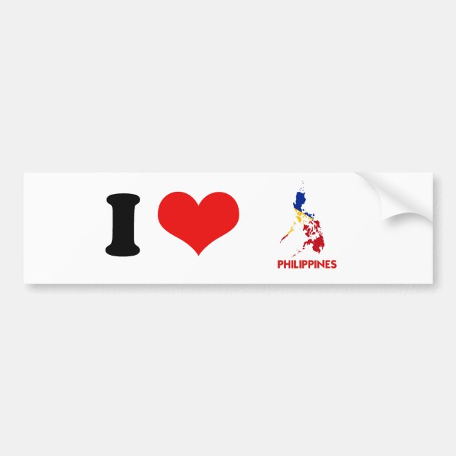 PHILIPPINES MAP BUMPER STICKER (Front)