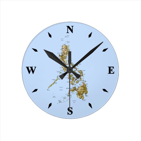 Philippines Map Clock