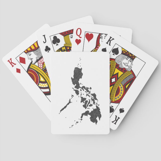 Philippines Map Design  Poker Cards (Back)
