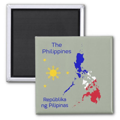 Philippines Map Illustration Magnet