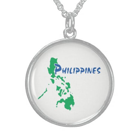 Philippines Map Sterling Silver Necklace