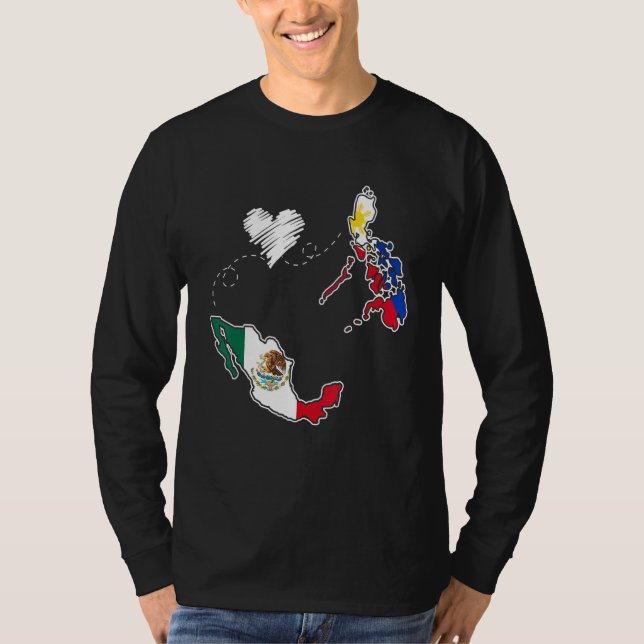 Philippines Mexico Filipino Proud Mexipino Mexican T-Shirt (Front)