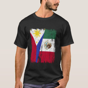 Philippines Mexico Half Flag Filipino Mexican Heri T-Shirt