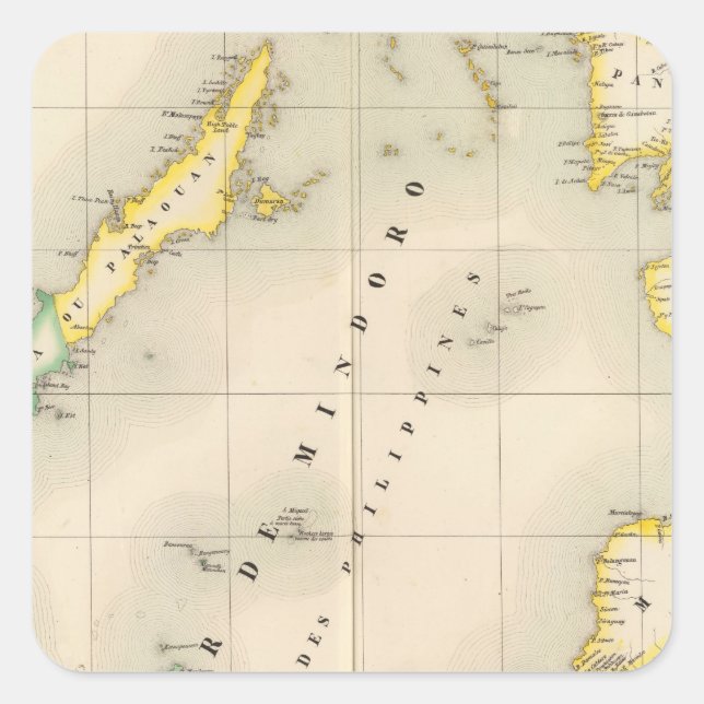 Philippines Oceania no 6 Square Sticker (Front)