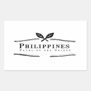 Philippines Pearl of the Orient Rectangular Sticker