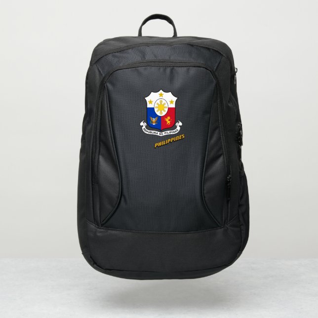 Philippines & Philippine Flag laptop / School Port Authority® Backpack (Front)
