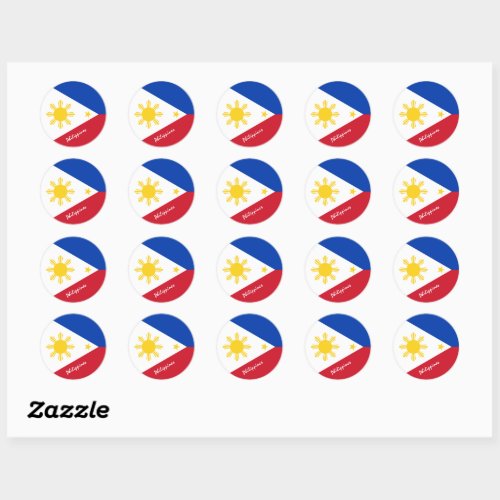 Philippines  Philippine flag patriots  sports Classic Round Sticker