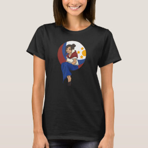 Philippines Pinay Filipina Pride Proud Flag Beauti T-Shirt
