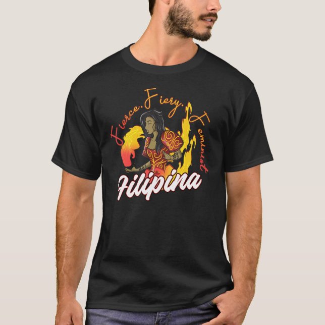 Philippines Pinay Filipina Pride Proud Flag Beauti T-Shirt (Front)