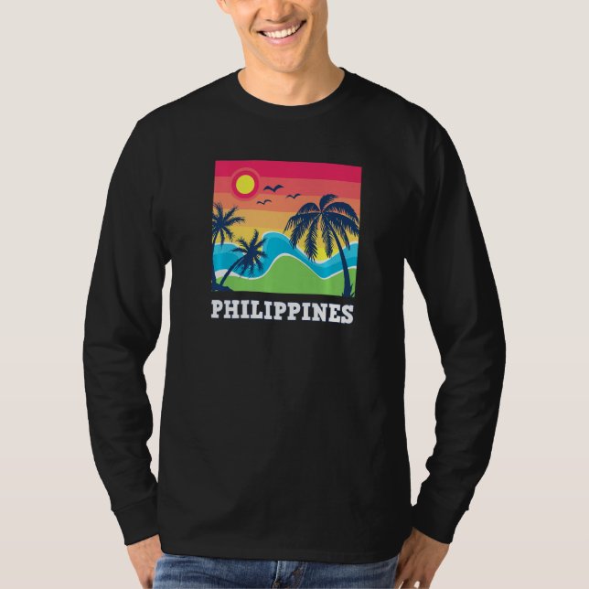 Philippines Pinay Filipino Country Palms Sun Mabuh T-Shirt (Front)