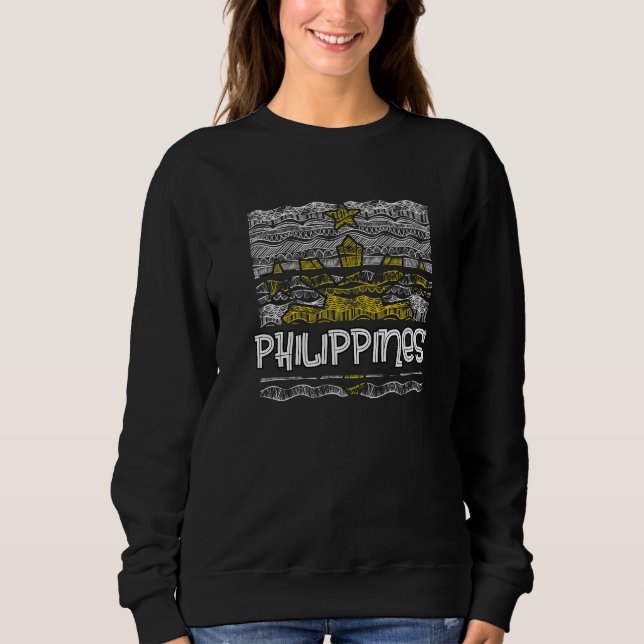 Philippines Pinay Filipino Pride Country Flag Isla Sweatshirt (Front)