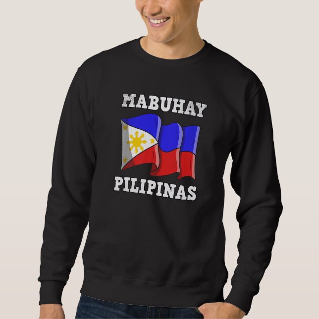 Philippines Pinay Filipino Pride Country Flag Mabu Sweatshirt (Front)