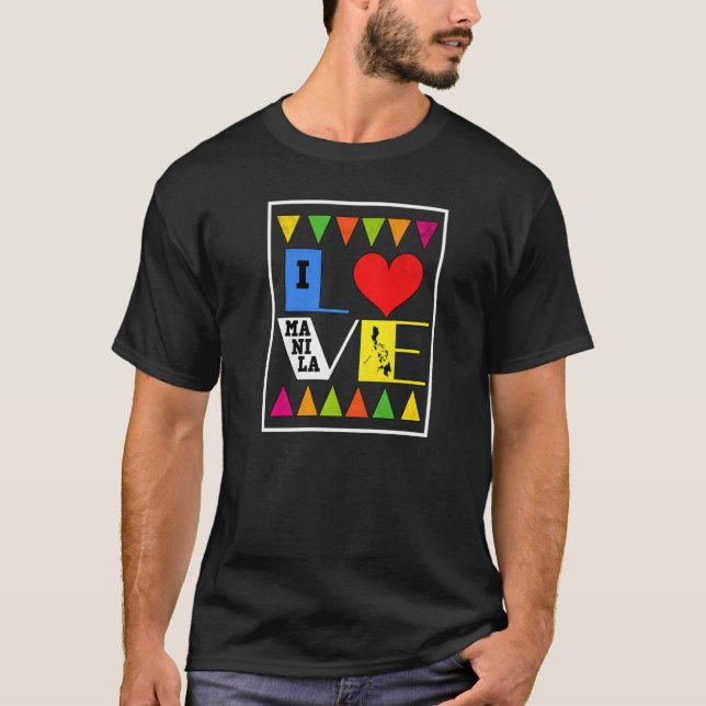 Philippines Pinay Filipino Pride Country Flag Mani T-Shirt (Front)