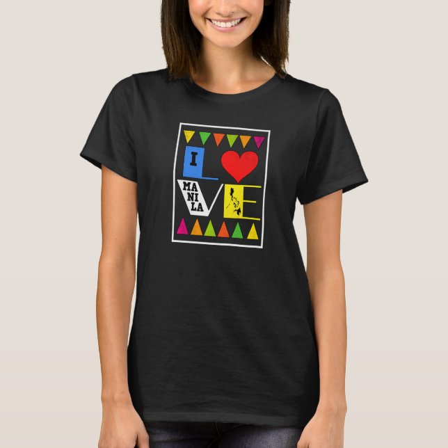 Philippines Pinay Filipino Pride Country Flag Mani T-Shirt (Front)