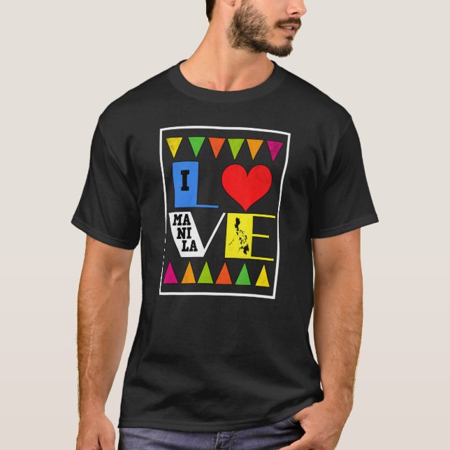 Philippines Pinay Filipino Pride Country Flag Mani T-Shirt (Front)
